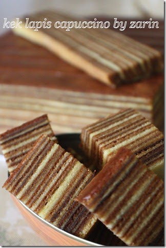 Periuk belanga zarin: kek lapis capuccino